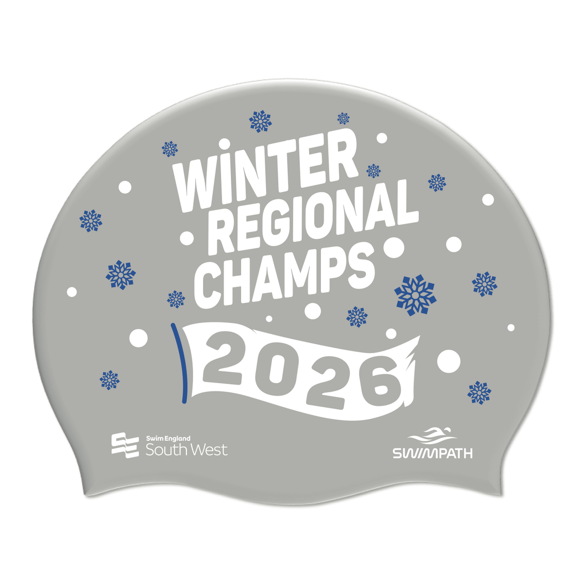 Swim England South West Winter Regional Championships 2026 Silicone Suede Swimming Cap - Silver-Event-Swim England South West-SwimPath