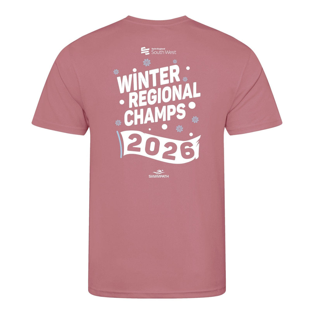 Swim England South West Winter Regional Championships 2026 T-Shirt - Dusty Pink-Event-Swim England South West-SwimPath