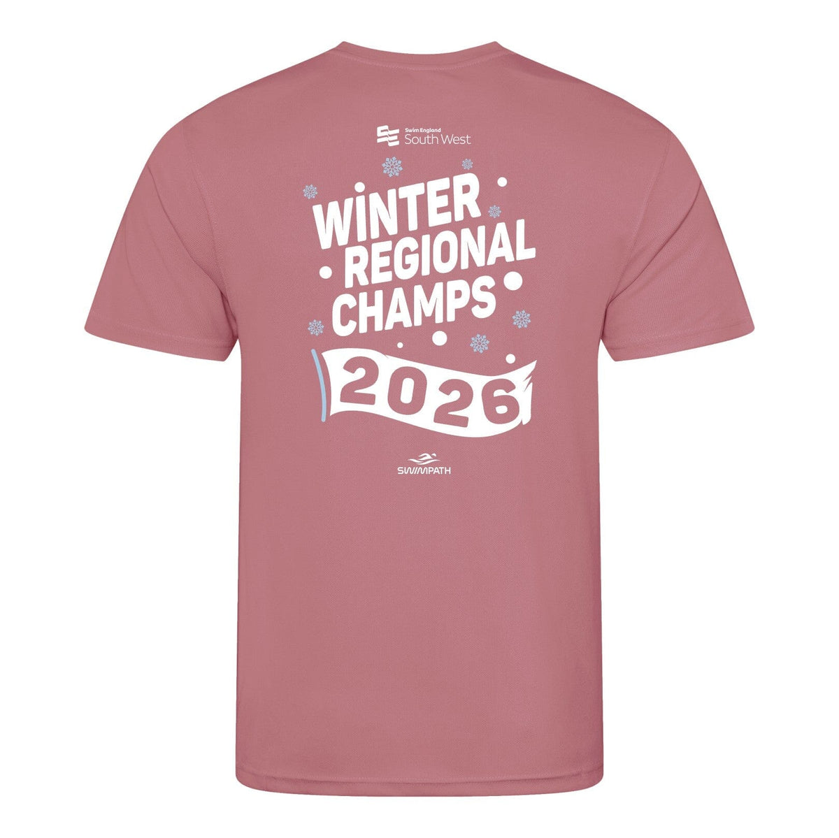 Swim England South West Winter Regional Championships 2026 T-Shirt - Dusty Pink-Event-Swim England South West-SwimPath