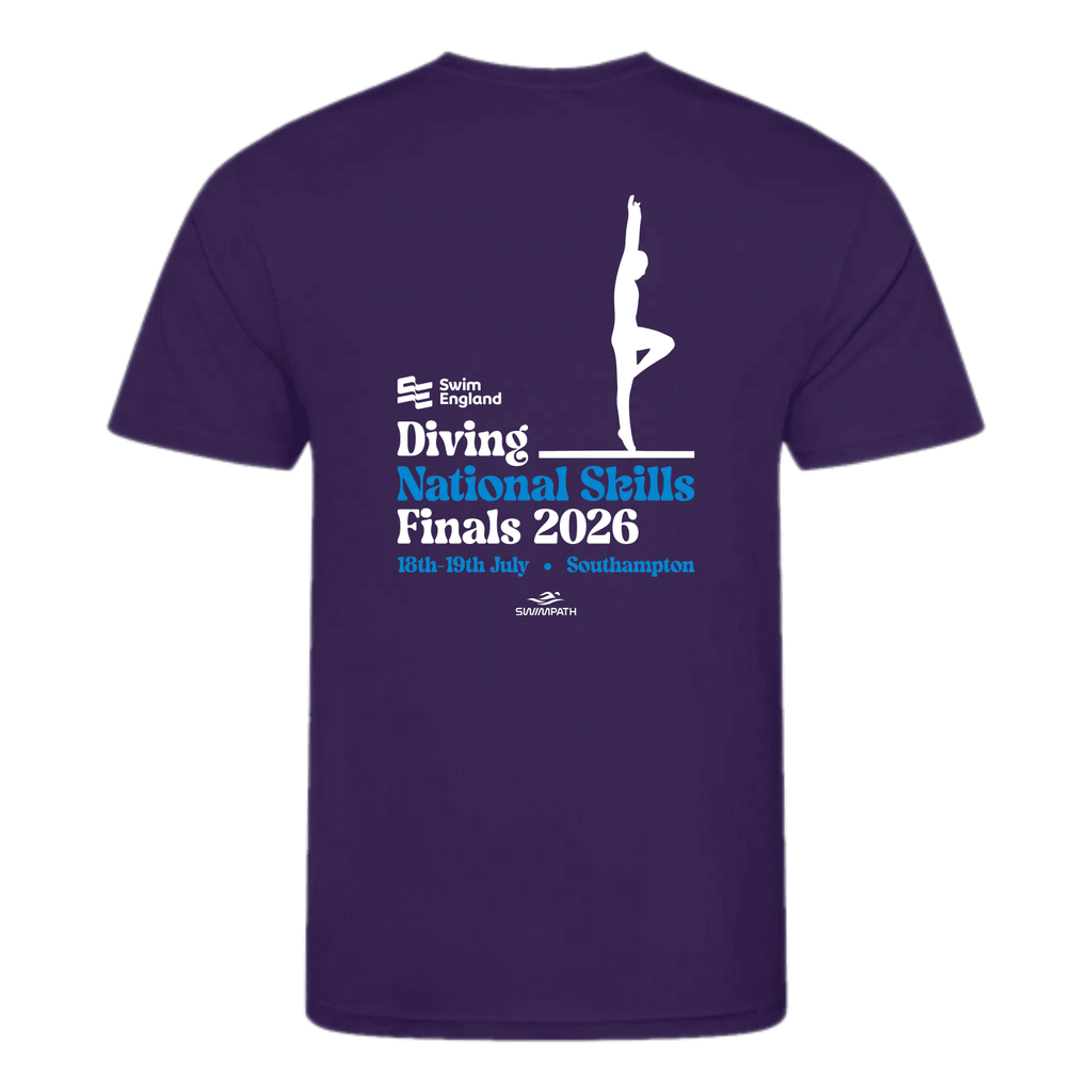 Swim England Diving National Skills Finals 2026 T-Shirt - Purple-Event-Swim England Diving-SwimPath