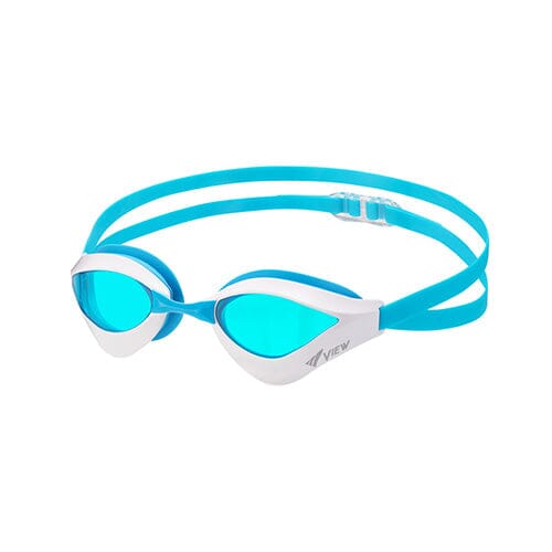 View Blade ORCA Mirrored Goggles - White/Blue-Goggles-View-SwimPath