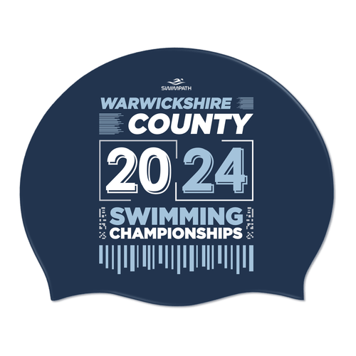 Warwickshire ASA County Championships 2024 Silicone Swimming Cap - Navy-Event-Warwickshire-SwimPath