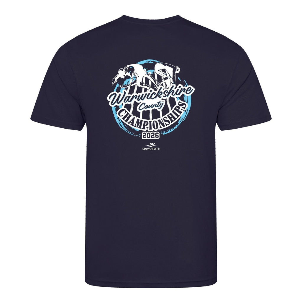 Warwickshire ASA County Championships 2026 T-Shirt - French Navy-Event-Warwickshire-SwimPath