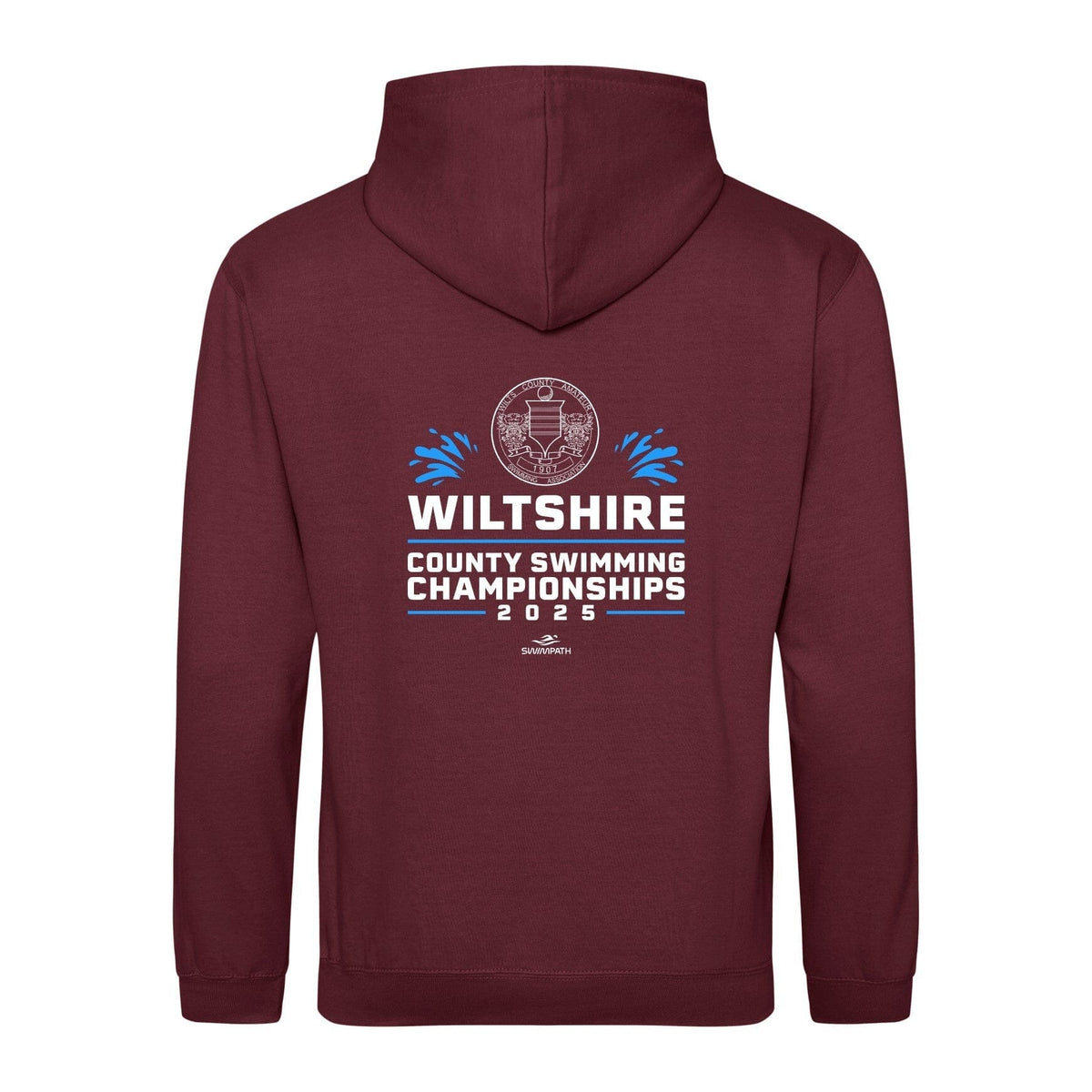 Wiltshire County ASA County Championships 2025 Hoodie - Burgundy Smoke-Event-Wiltshire-SwimPath