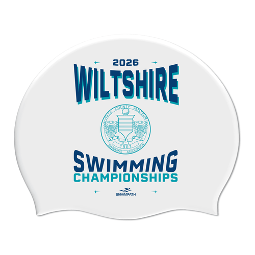 Wiltshire County ASA County Championships 2026 Silicone Suede Swimming Cap - White-Event-Wiltshire-SwimPath