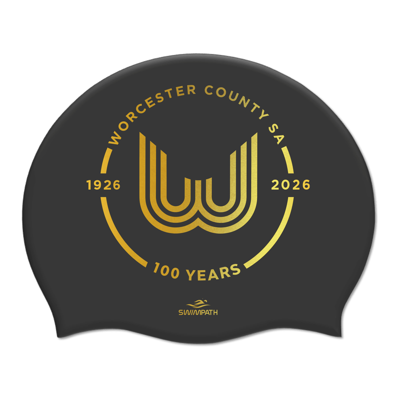 Worcester County ASA County Championships 2026 Silicone Swimming Cap - Black-Event-Worcester-SwimPath