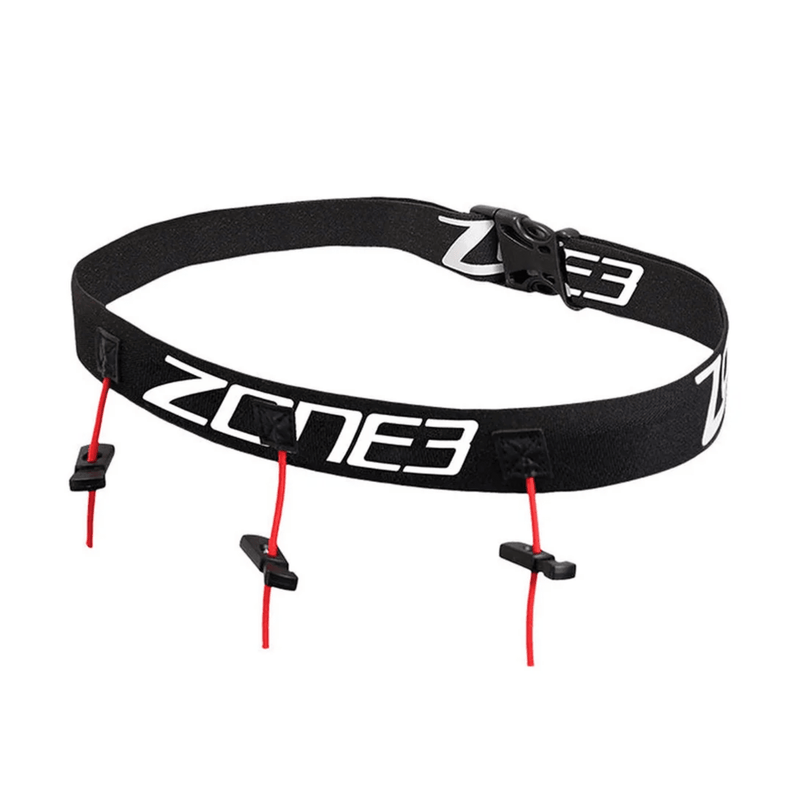 Zone3 Kids Race Belt - Black/Red/White-Training Aids-Zone3-SwimPath