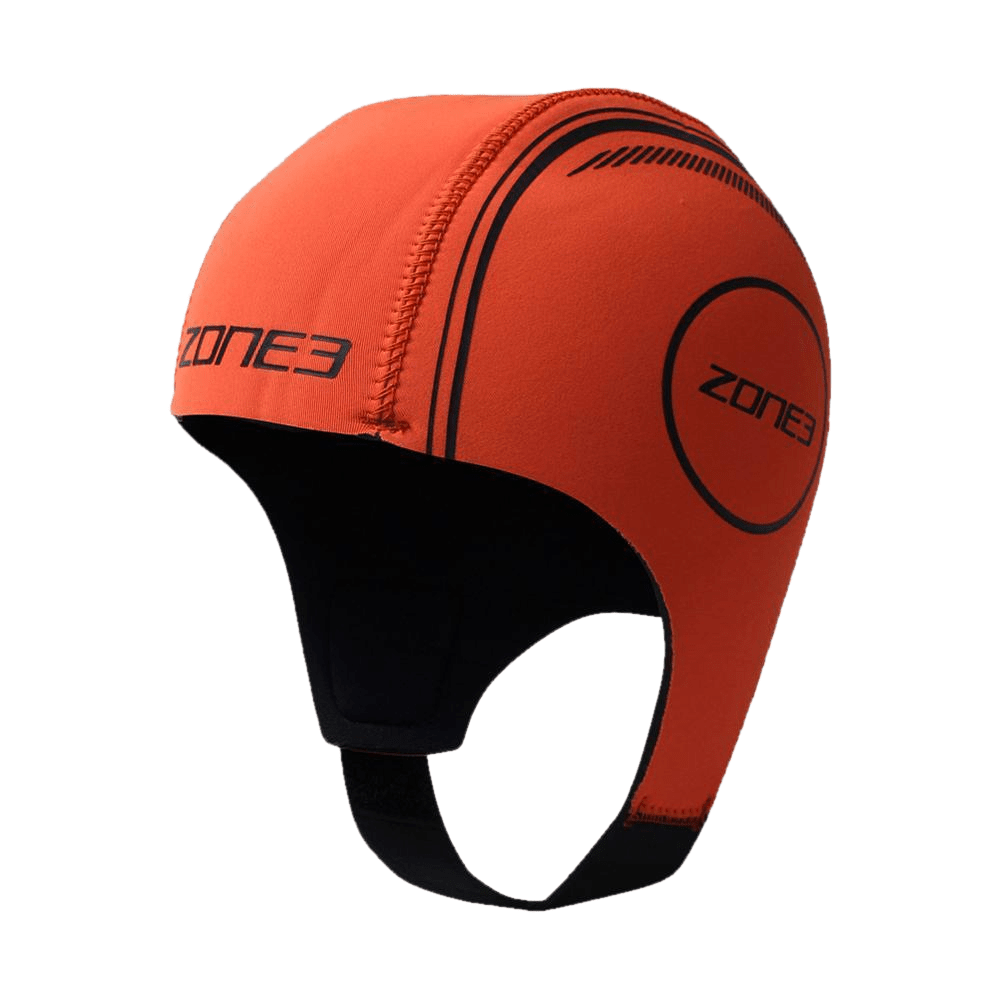 Zone3 Neoprene Swim Cap - High Vis Orange-Swimming Caps-Zone3-SwimPath