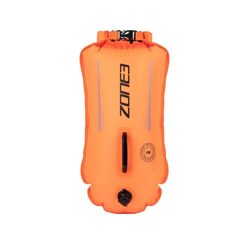 Zone3 Recycled Safety Buoy/Dry Bag 28L - Orange-Training Aids-Zone3-SwimPath