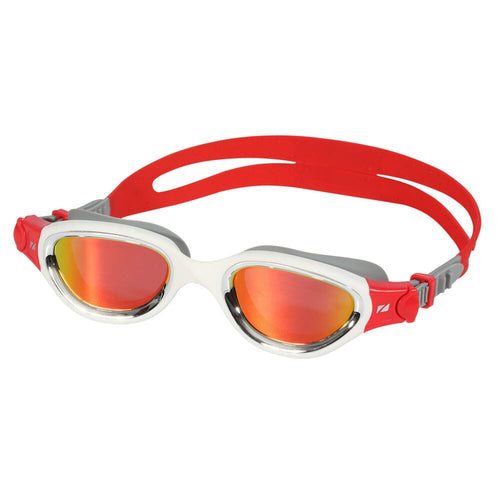 Zone3 Venator-X Polarised Lens Goggles - Silver/White/Red-Goggles-Zone3-SwimPath