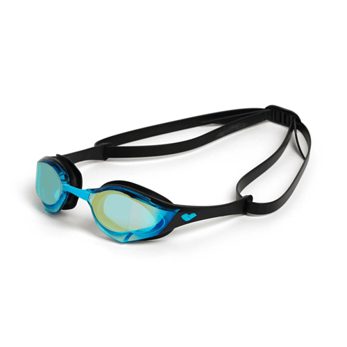 arena Cobra Edge Swipe Mirror Goggles - Aqua/Black-Goggles-Arena-SwimPath