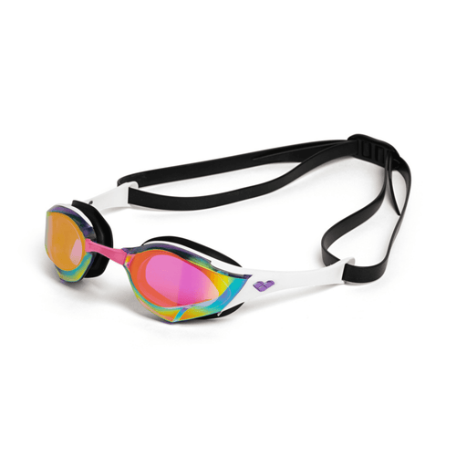 arena Cobra Edge Swipe Mirror Goggles - Violet/White/Black-Goggles-Arena-SwimPath