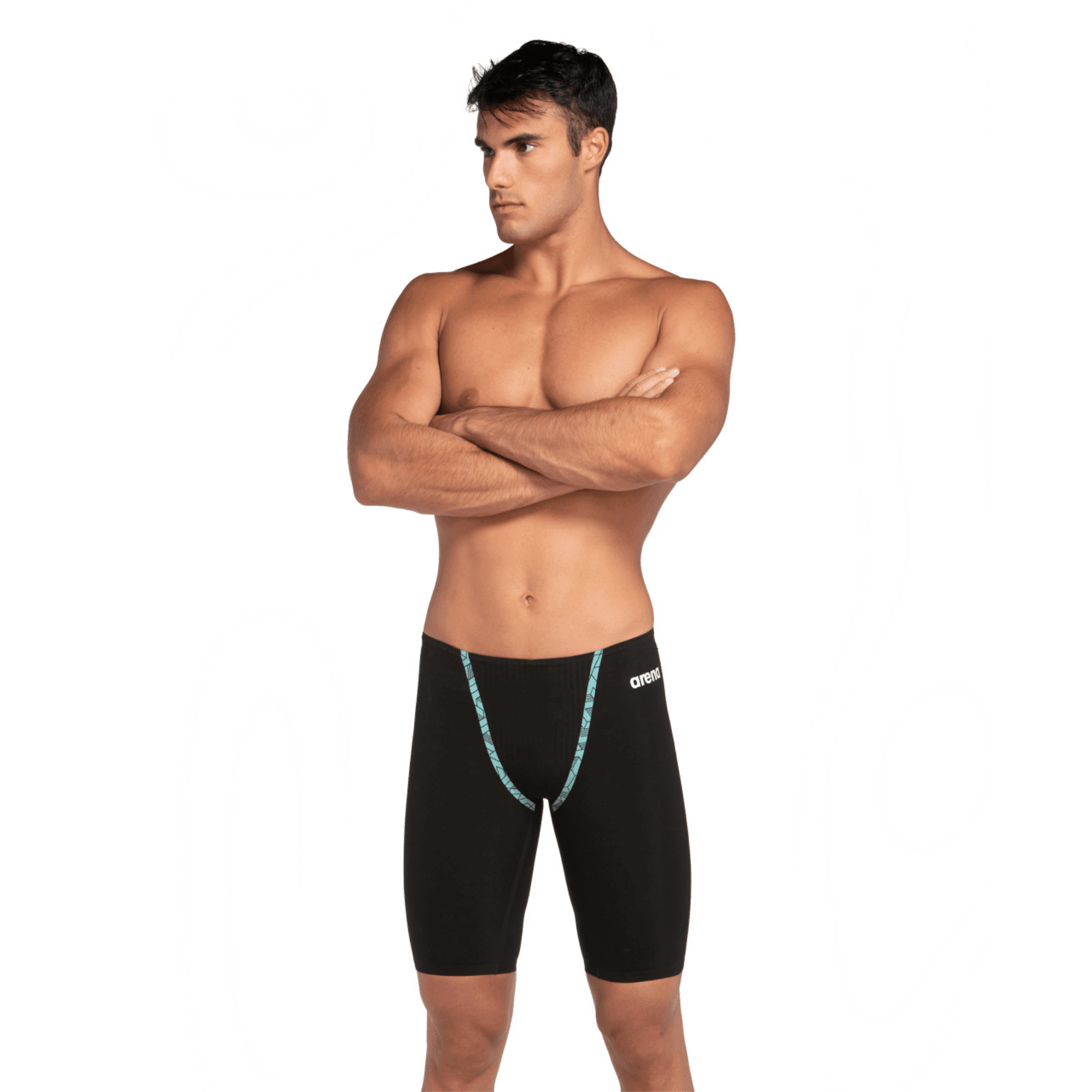 arena Powerskin Primo Men's Jammers - Black/Teal-Jammers-Arena-SwimPath