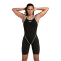 arena Powerskin Primo Women's Open Back Kneeskin - Black/Teal-Kneeskin-Arena-SwimPath