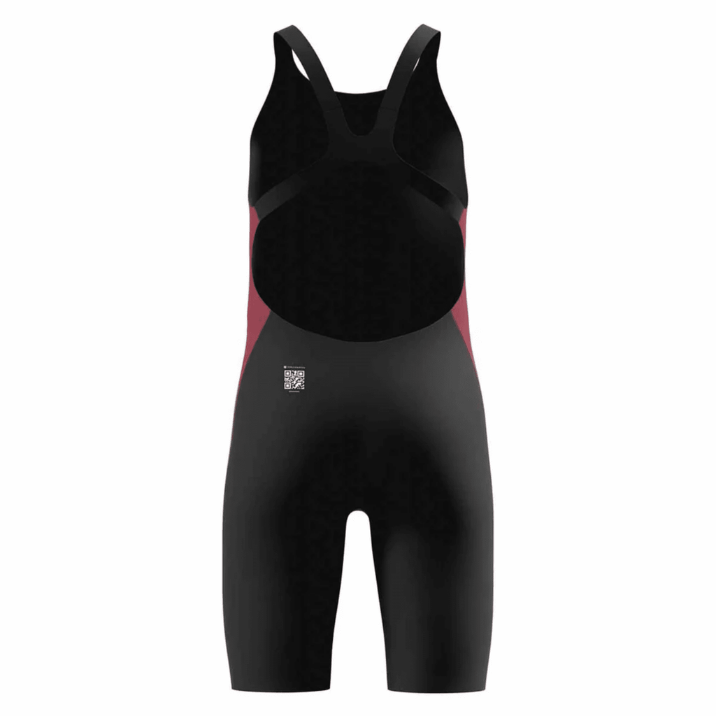 Speedo Endurance+ Max Junior Girls Kneeskin - Black/Red-Kneeskin-Speedo-SwimPath