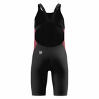 Speedo Endurance+ Max Junior Girls Kneeskin - Black/Red-Kneeskin-Speedo-SwimPath