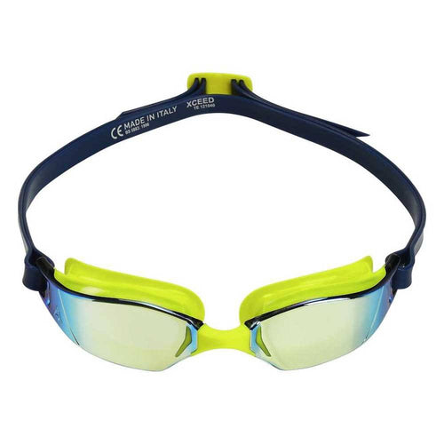 Aqua Sphere XCEED Goggles - Bright Yellow/Navy Blue-Goggles-Aqua Sphere-SwimPath