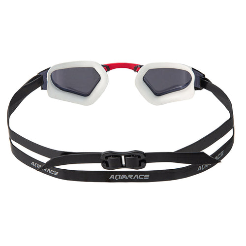 Aquarapid L2 Mirror Goggle - White/Red-Goggles-Aquarapid-SwimPath
