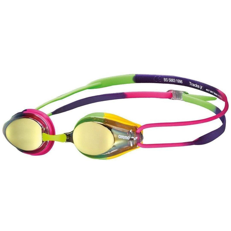 Arena Tracks Junior Mirror Goggles - Violet/Fuchsia/Green-Goggles-Arena-SwimPath