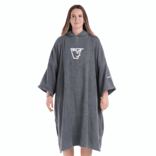 Buz Adults Unisex Hooded Changing Robe - Rock Grey-Changing Robe-Buz-SwimPath