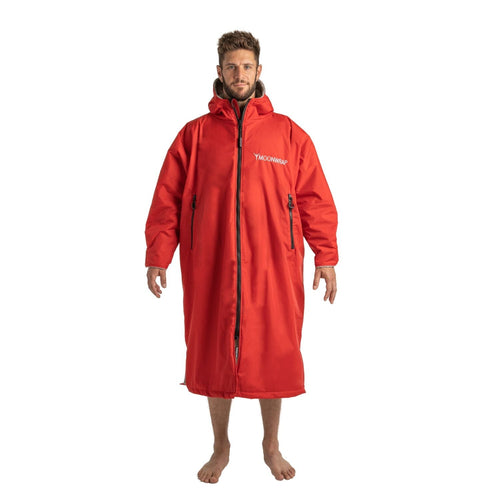 Frostfire Moonwrap Adults Waterproof Changing Robe - Red-Changing Robe-Frostfire-Large 5'10" - 6'5"-SwimPath