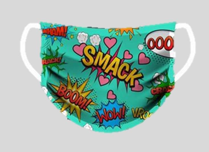 Smack, Boom, Wow Face Cover-Face Cover-Face Mask For Sale UK-Small (Suitable for Kids)-SwimPath