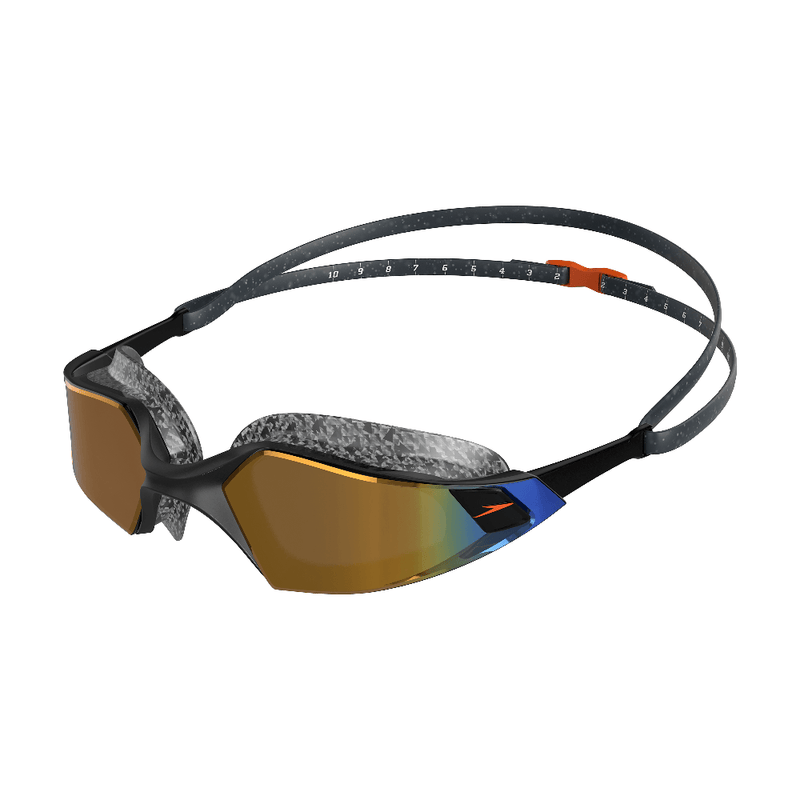 Speedo Aquapulse Pro Mirror Goggles - Black/Gold-Goggles-Speedo-SwimPath