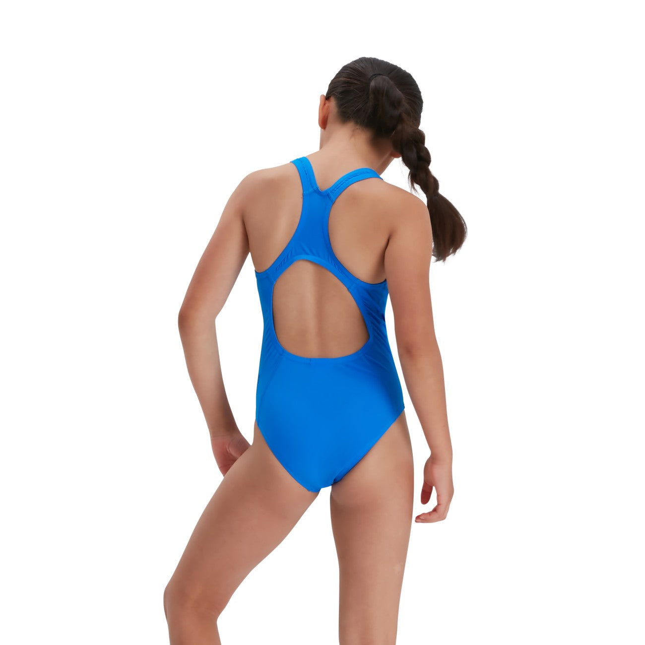 Speedo Eco Junior Girls Essential Endurance+ Medalist Swimsuit - Blue-Swimsuit-Speedo-SwimPath