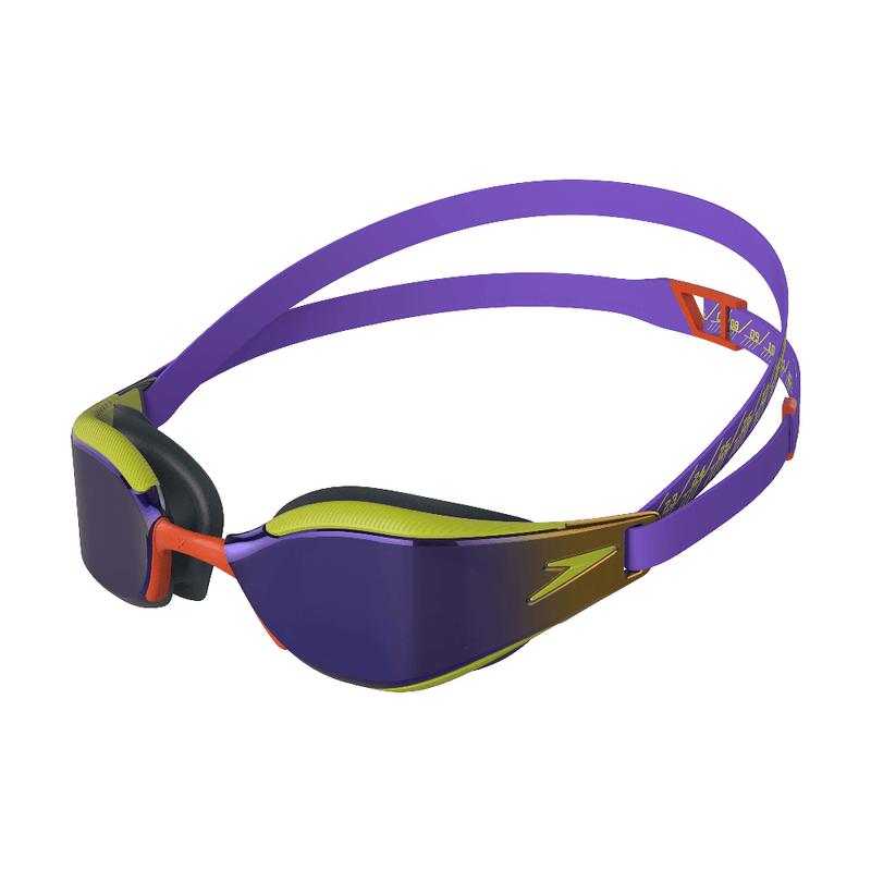 Speedo Hyper Elite Mirror Goggles - Purple/Green-Goggles-Speedo-SwimPath
