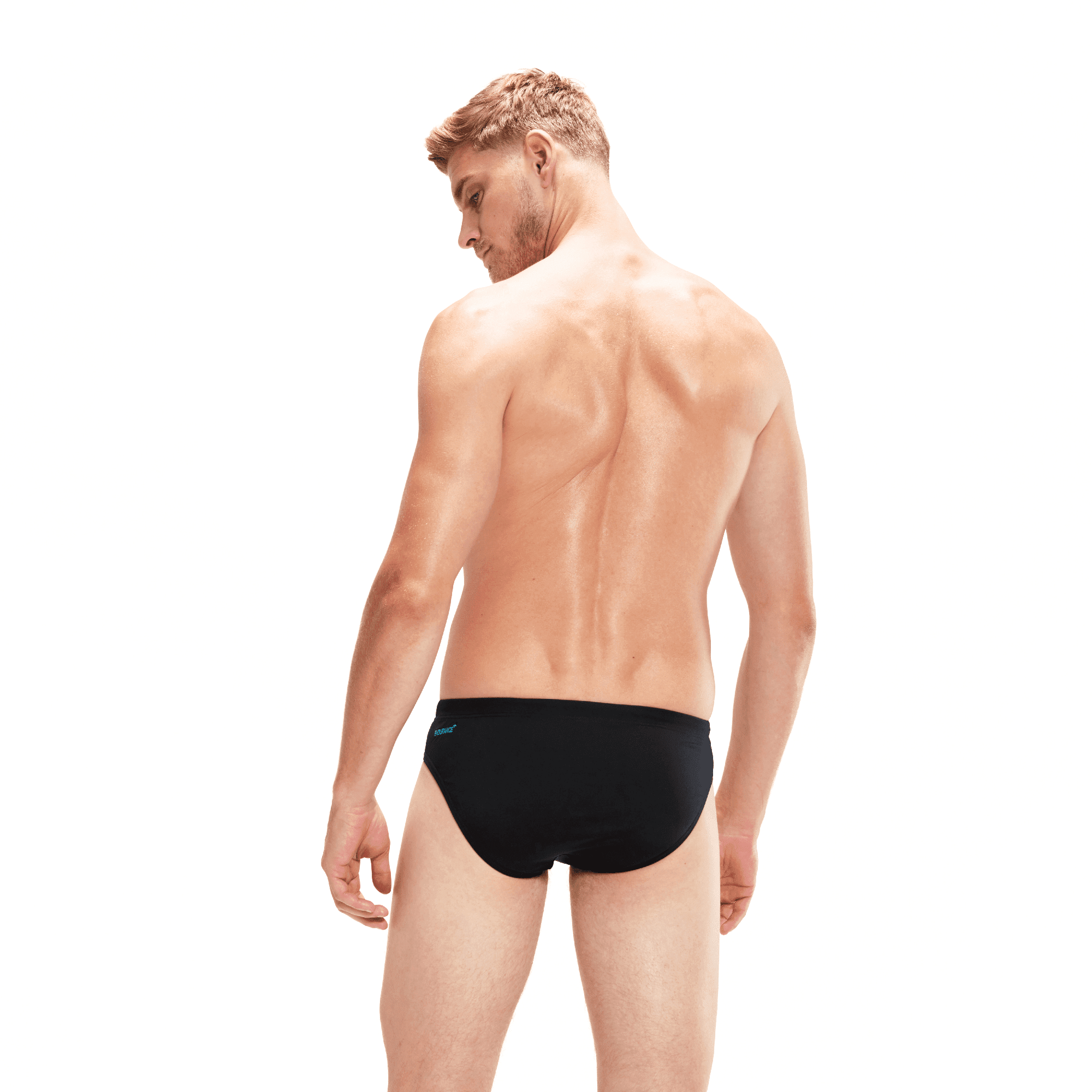 Speedo Hyperboom Splice Men's Brief - Black/Blue-Training Jammers-Speedo-SwimPath