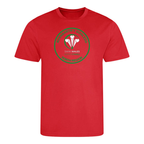 Swim Wales North Region Regional Championships 2023 T-Shirt - Red-Event-Swim Wales North-SwimPath