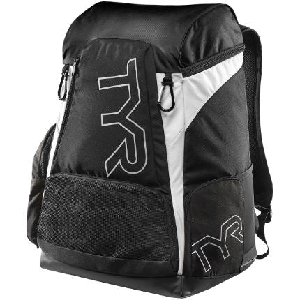 TYR Alliance Team Backpack 45 Litres - Black/ White-Bags-TYR-45L-SwimPath