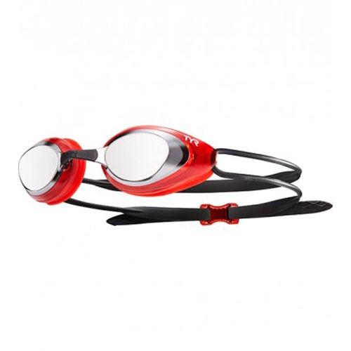 TYR Blackhawk Racing Mirrored Goggles - SIlver/Red-Goggles-TYR-Silver/Red-SwimPath