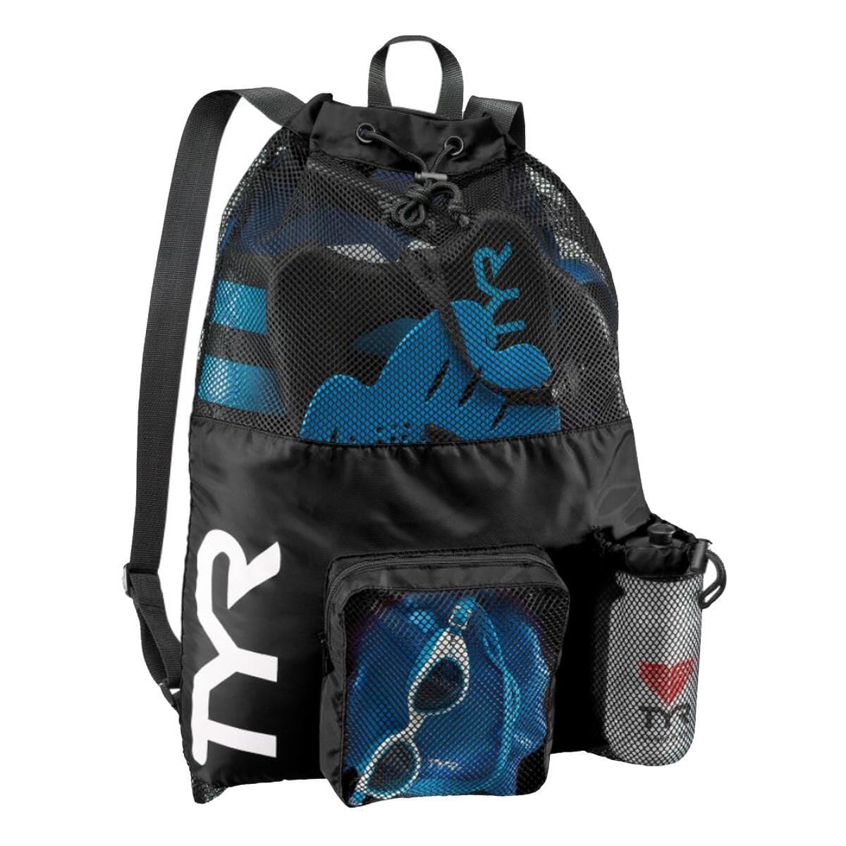 TYR Mesh Mummy Backpack - Black-Bags-TYR-SwimPath