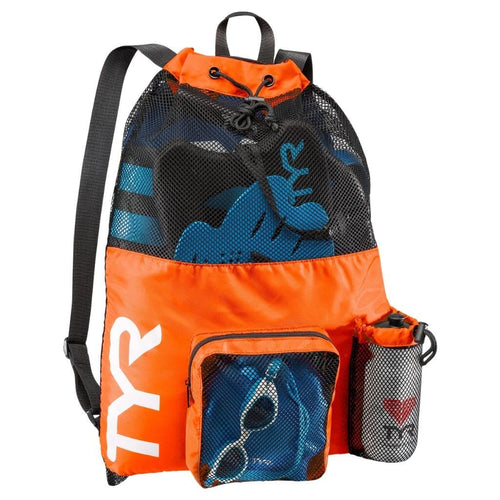 TYR Mesh Mummy Backpack - Orange-Bags-TYR-SwimPath