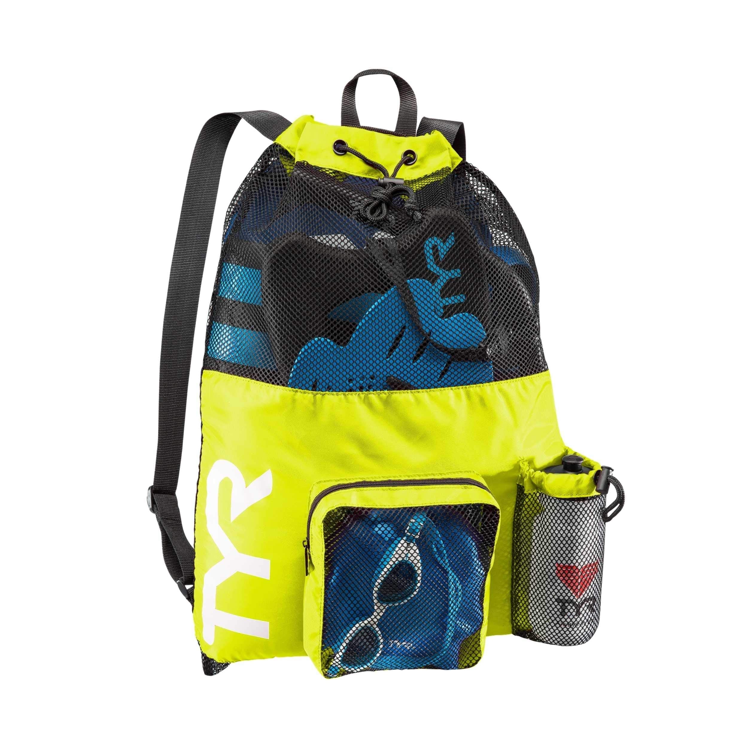 TYR Mesh Mummy Backpack - Yellow-Bags-TYR-SwimPath