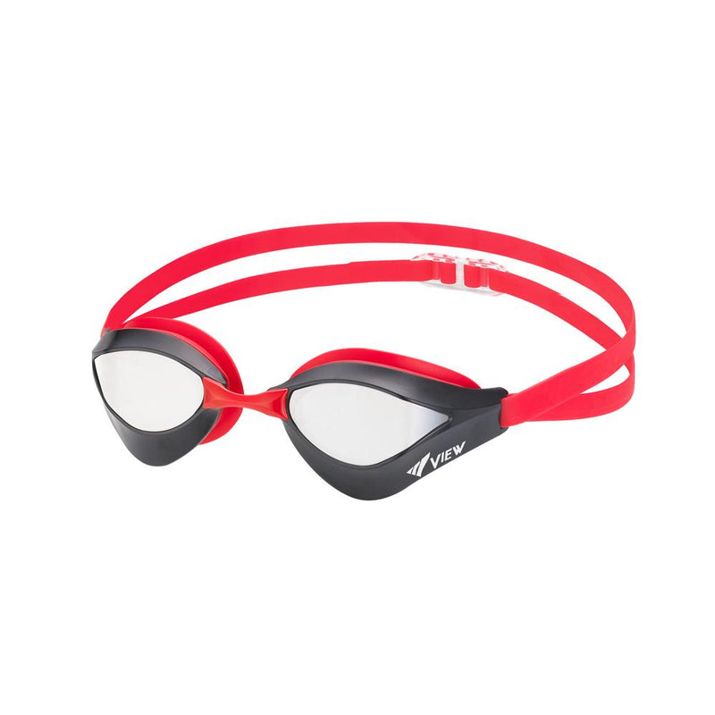 View Blade ORCA Mirrored Goggles - Black/Red/Silver-Goggles-View-Black/Red/Silver-SwimPath